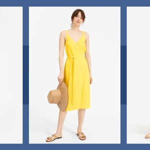 NWT Everlane Tank Midi Dress Womens 10 Goweave Wrap Japanese